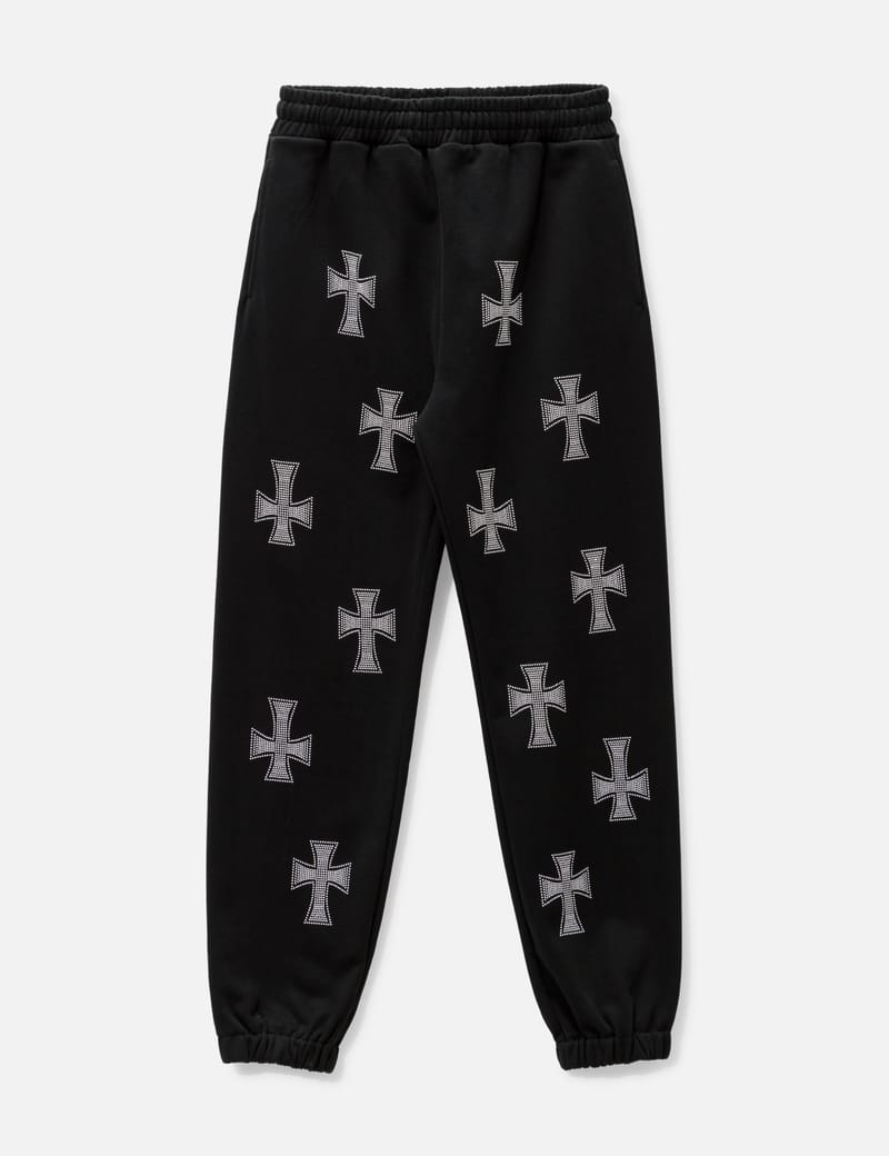 Black rhinestone joggers sale