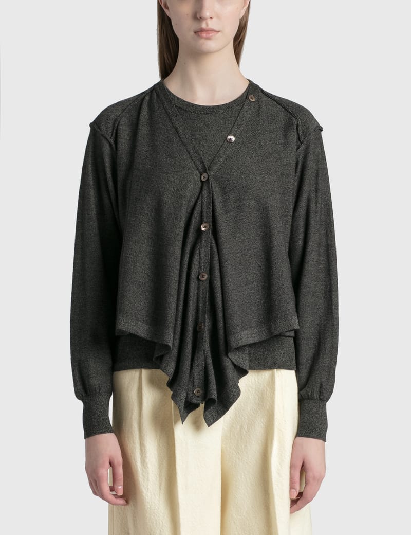 Lemaire - Double Layer Cardigan | HBX - Globally Curated Fashion 