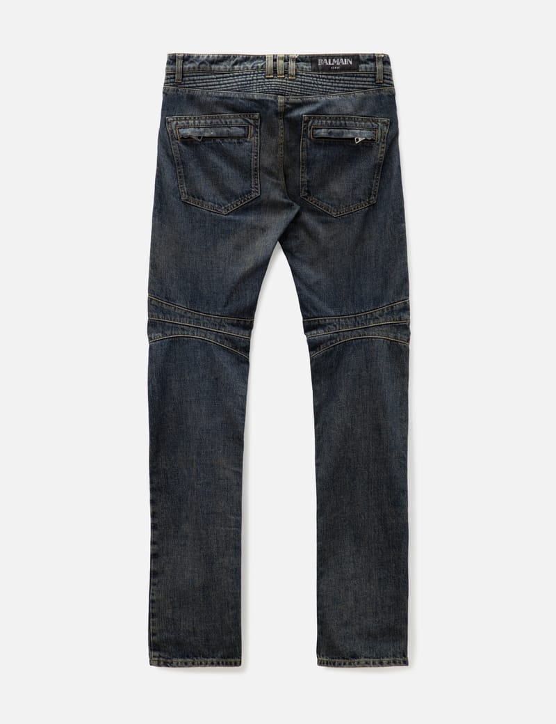 Balmain - Balmain Washed Biker Jeans | HBX - HYPEBEAST 為您搜羅