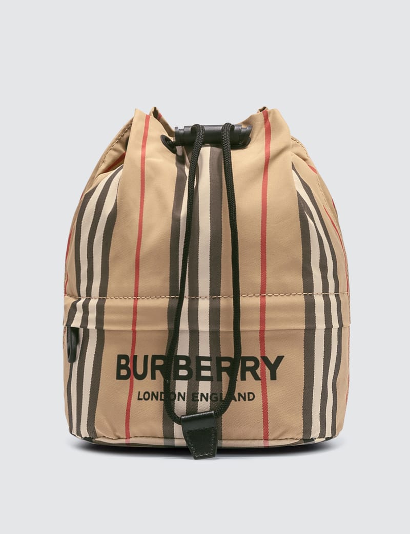 Burberry Nylon Check Drawstring Pouch HBX Globally Curated