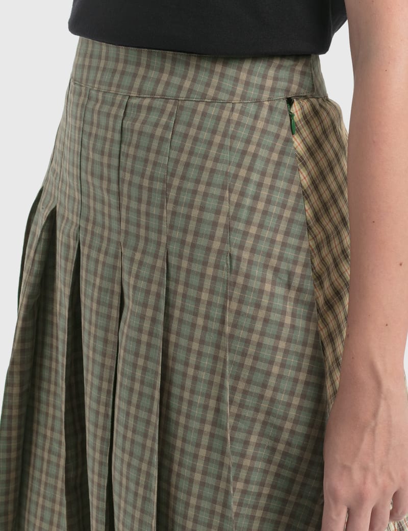 希少！STUSSY Mix Plaid Pleaded Skirt スカート