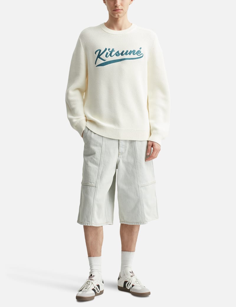 Maison Kitsuné - Kitsuné Varsity Embroidered Mesh Jumper