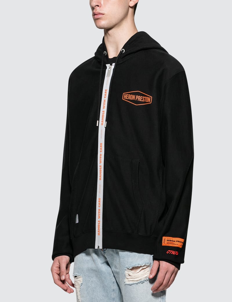 heron preston zip up hoodie