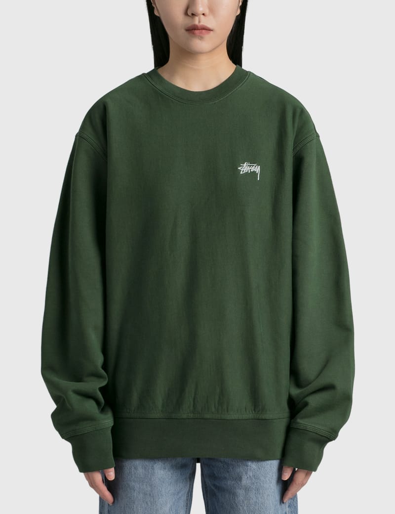 Stüssy - Overdyed Stock Logo Crewneck | HBX - HYPEBEAST 為您搜羅