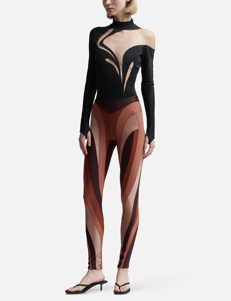 Mugler - Opaque Spiral Leggings | HBX - Globally Curated