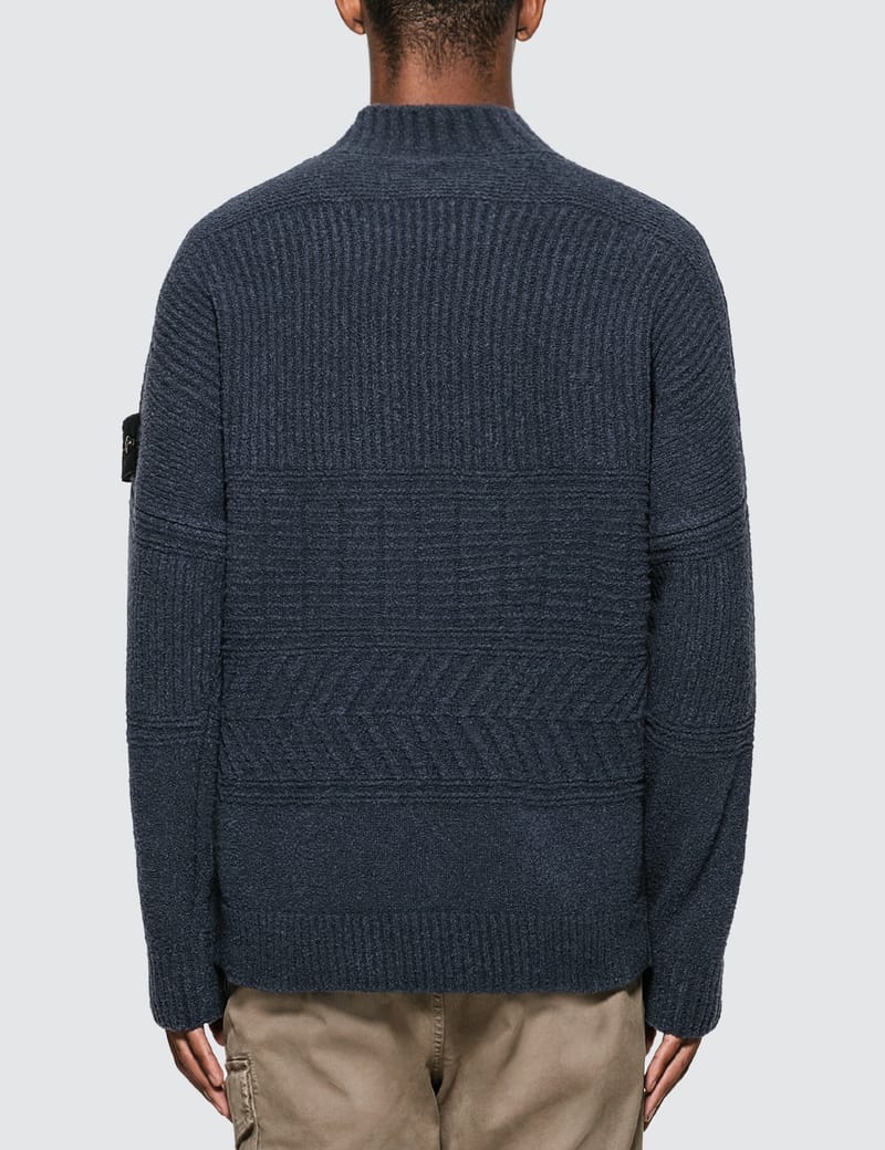 Crewneck stone  navy (ぽんのために) K2S156100016S0184-