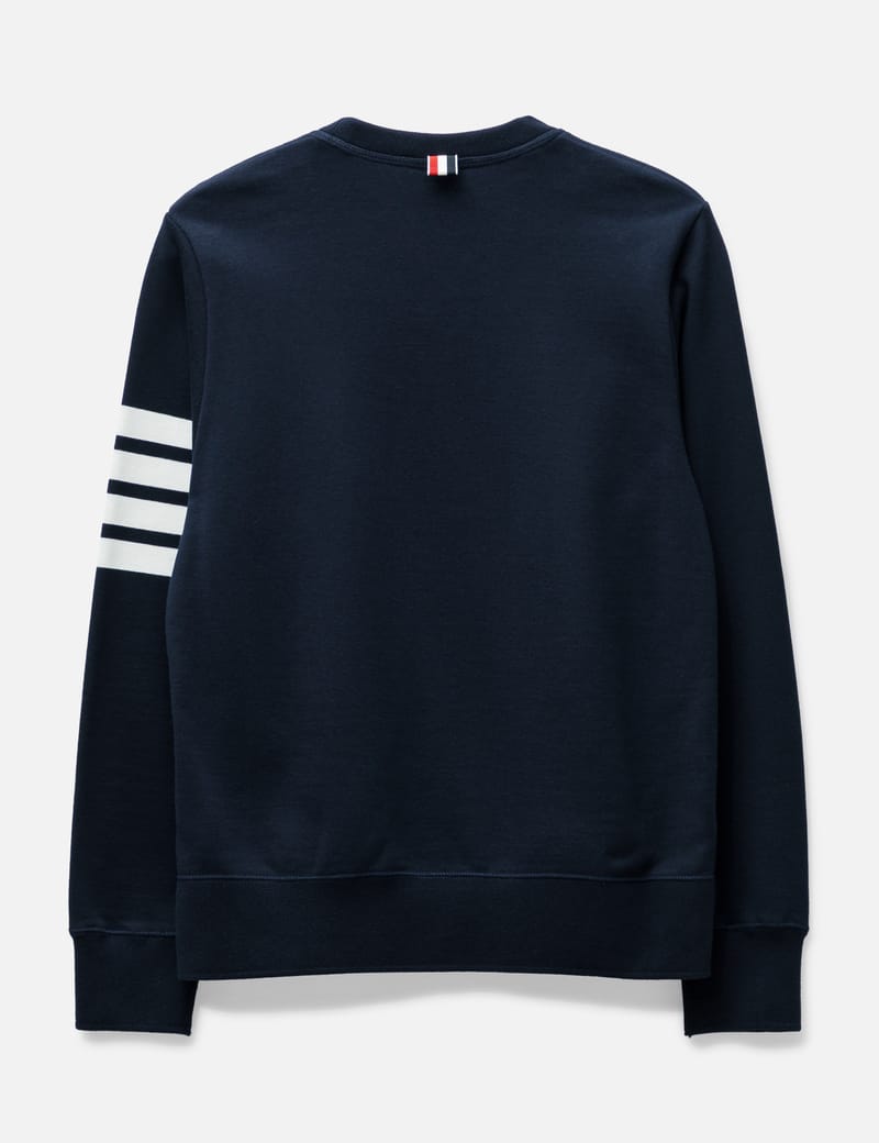 Thom Browne - Loopback Jersey Knit 4-Bar Crewneck Sweatshirt | HBX