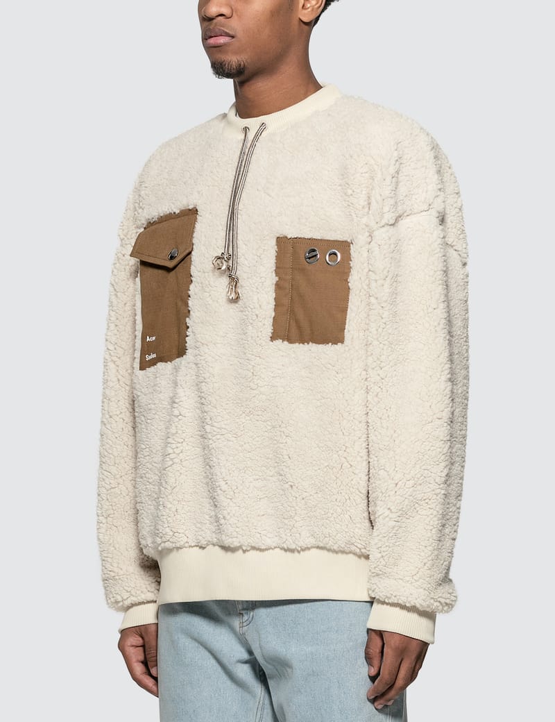 Acne Studios - Faux Shearling Sweatshirt | HBX