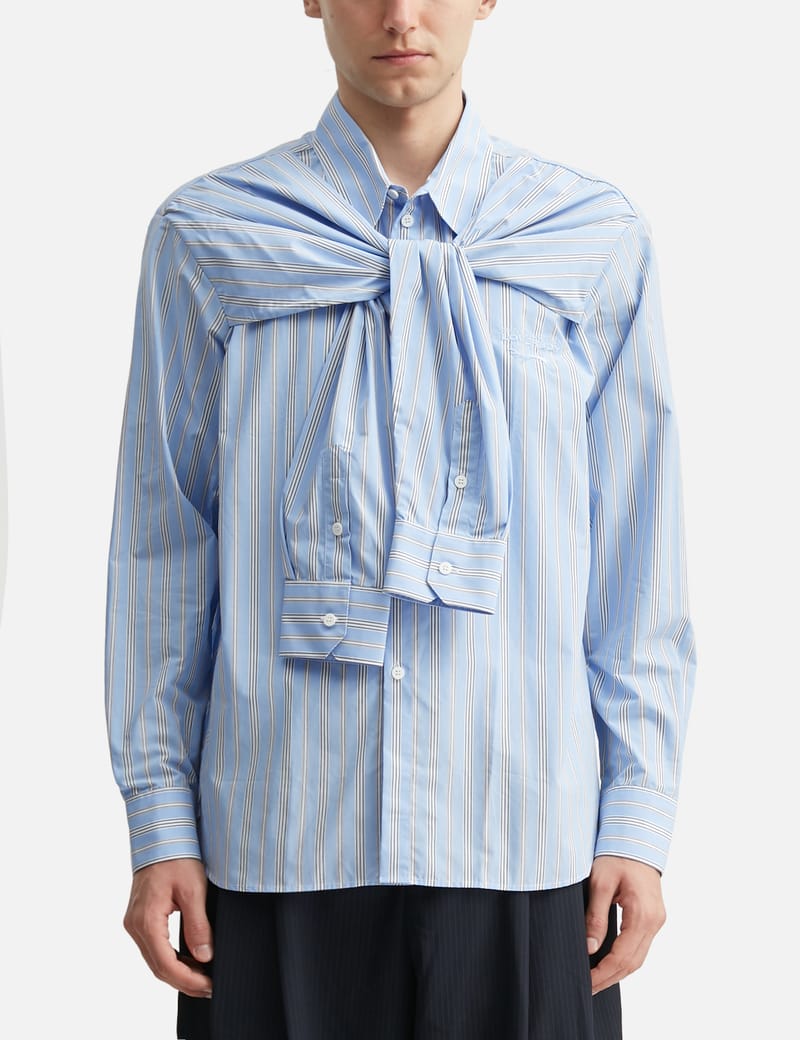 Charles Jeffrey Loverboy Hold Me Shirt - Crisp striped cotton with