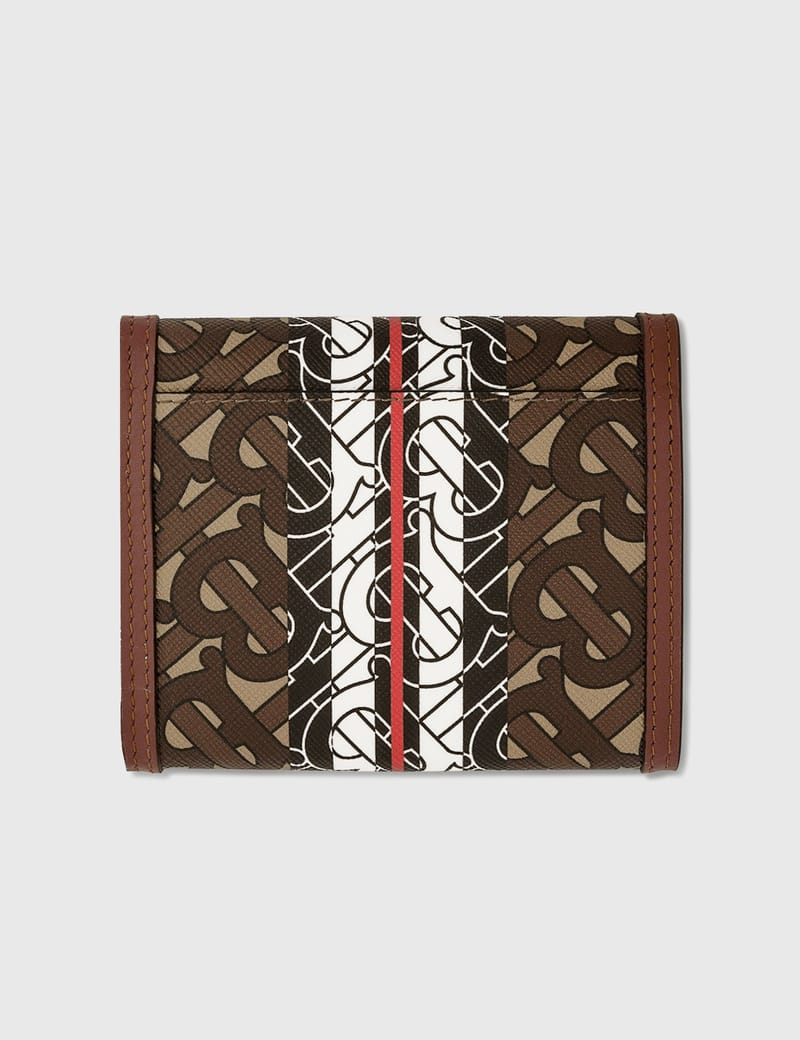Burberry - Small Monogram Stripe E-canvas Folding Wallet