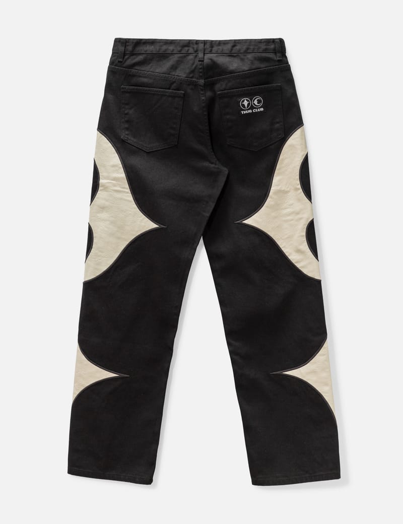 THUG CLUB - TC LEATHER DENIM PANTS | HBX - Globally Curated