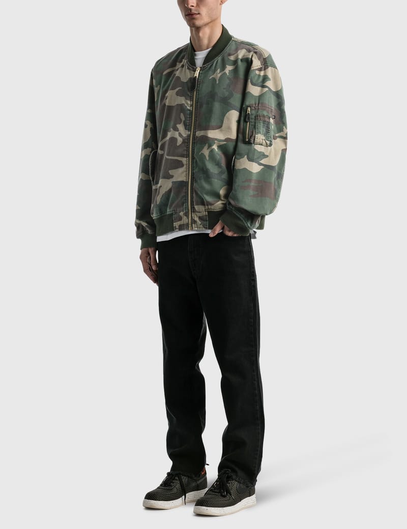 Fostex Garments - Vintage Wash Camo Bomber Jacket | HBX Fostex Garments - Vintage Wash Camo Bomber Jacket | HBX