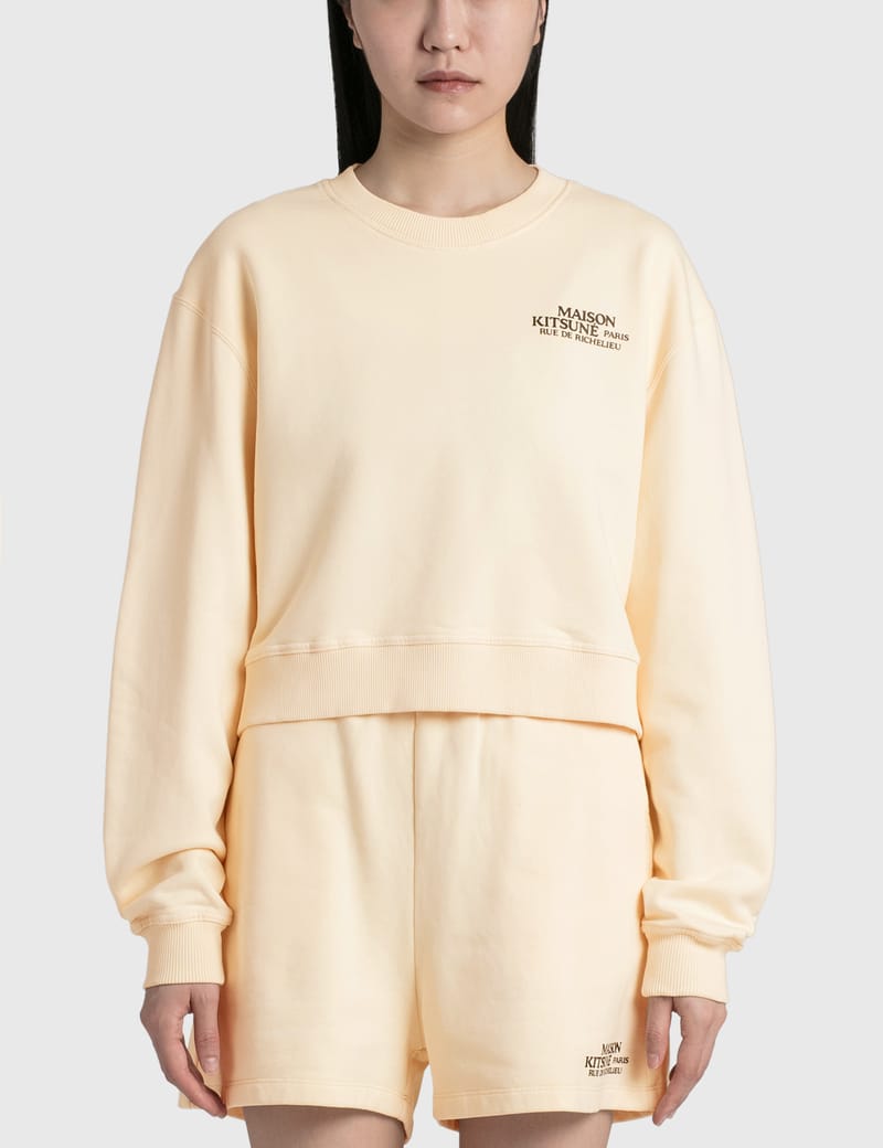 Maison Kitsuné - Rue De Richelieu Cropped Sweatshirt | HBX