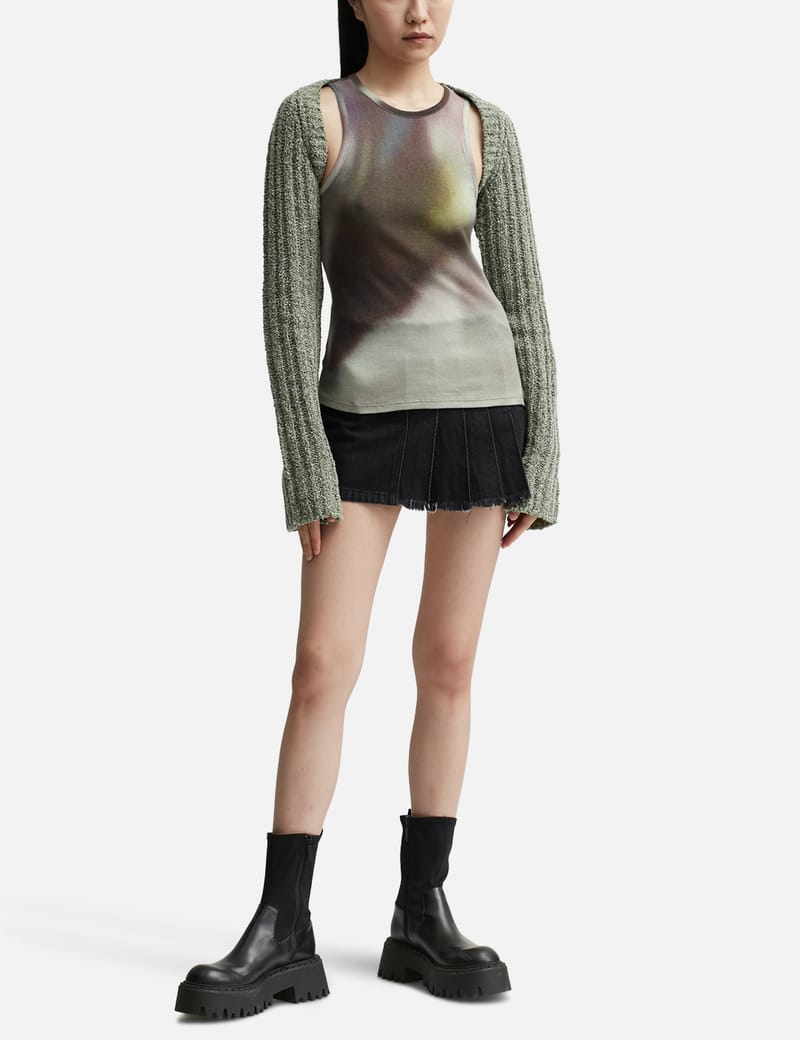 Open YY - Ribbed Bolero Cardigan | HBX - Globally Curated