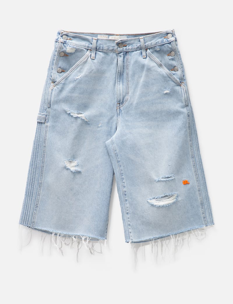 ERL - UNISEX LEVI'S 501 DENIM SHORTS | HBX - Globally Curated