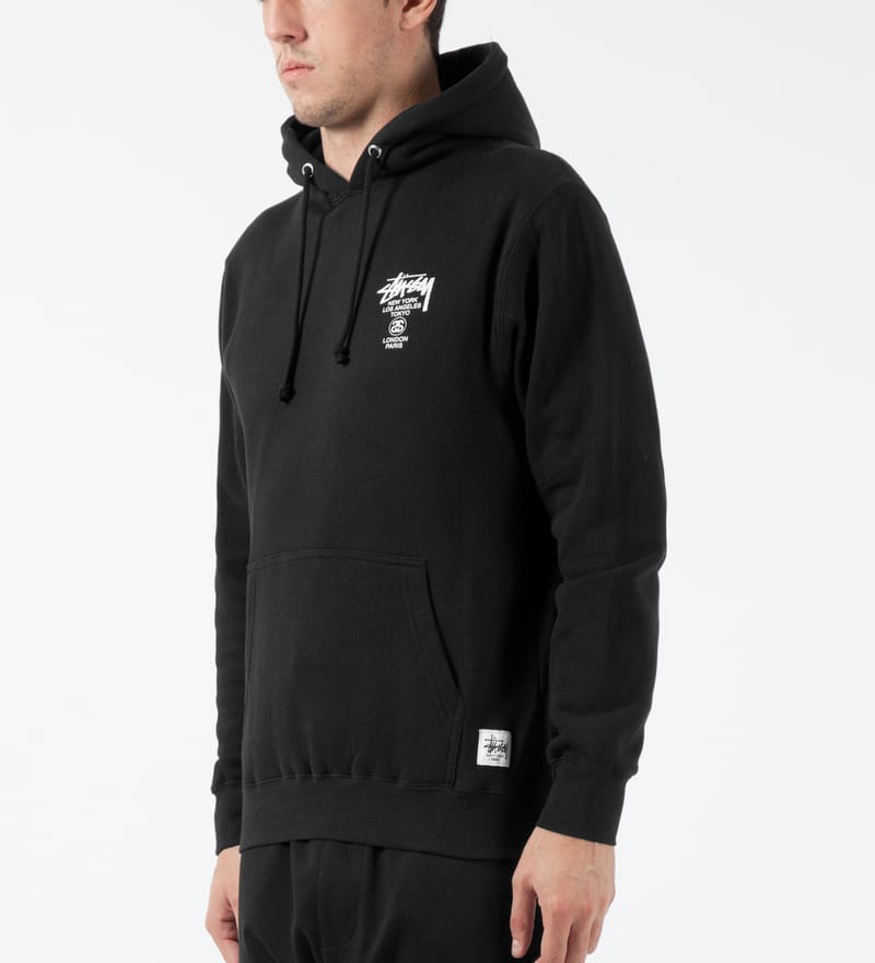 Stüssy - Black Camo App World Tour Hoodie | HBX - Globally