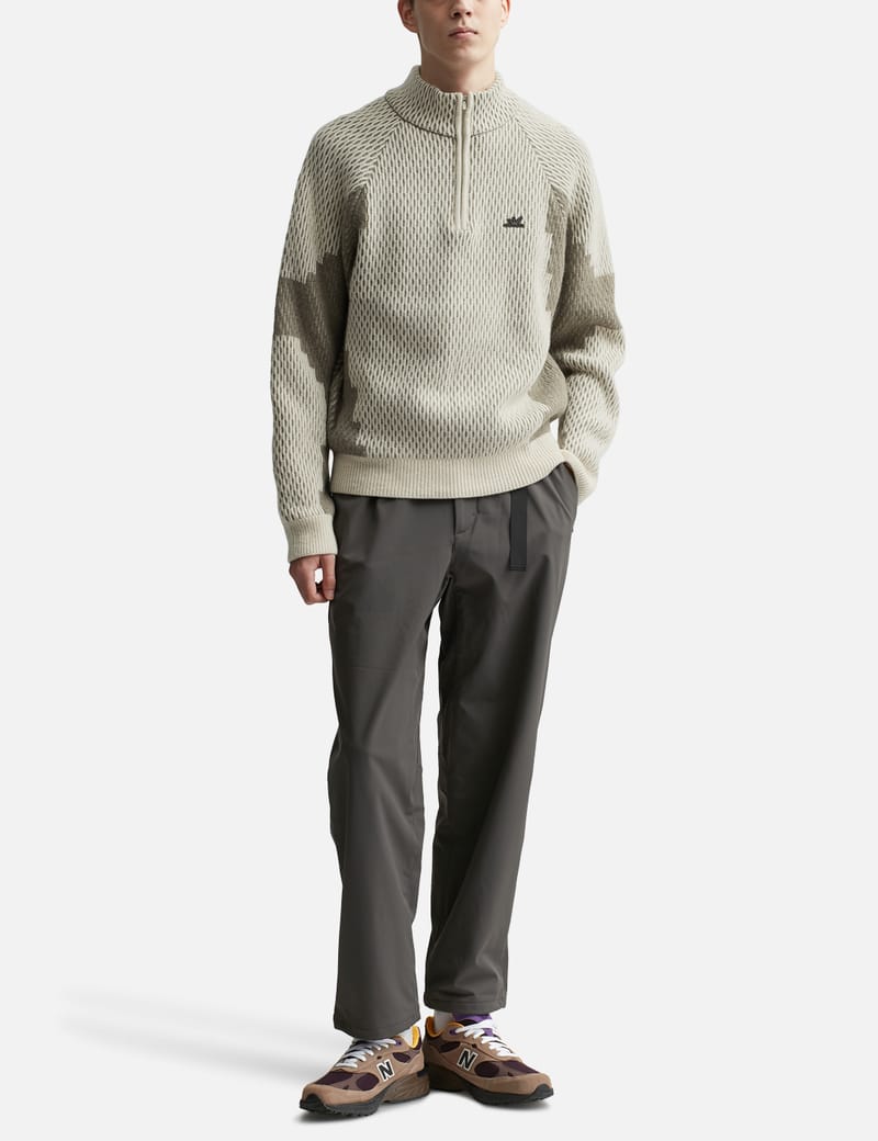 ココナッツjose moon HALF SLEEVE MINIMAL Half-Zip Melange Knit Style: 30-800173US - LINDBERGH
