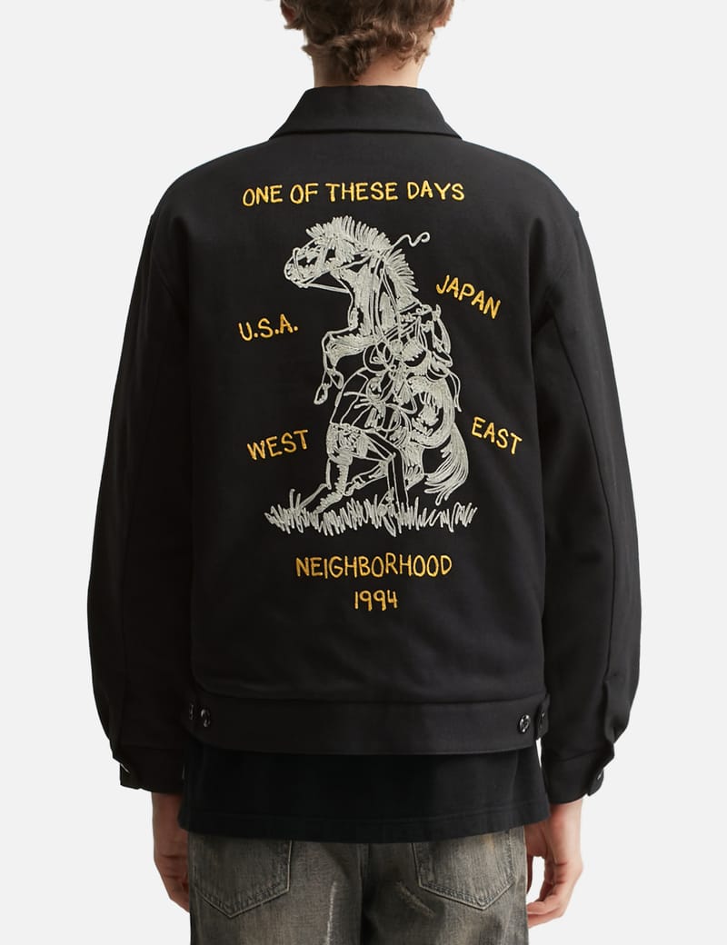 NEIGHBORHOOD NH x OOTD . Zip Work Jacket - black cotton-wool