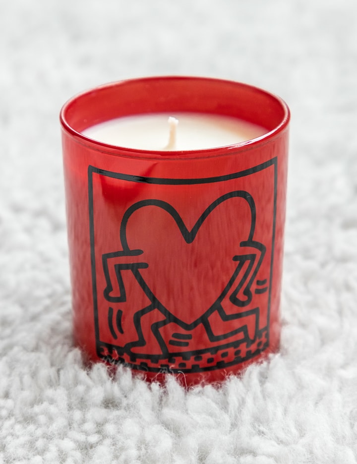 Ligne Blanche Keith Haring's Red Running Heart Candle HBX