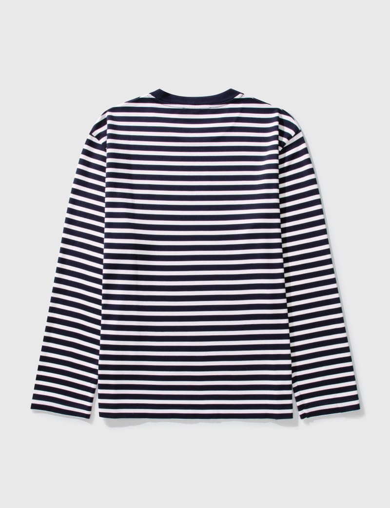 ☆MAISON KITSUNE☆ TRICOLOR FOX PATCH CLASSIC MARIN T-SHIRT Maison Kitsuné - Tricolor Fox Patch Classic Marin T-shirt