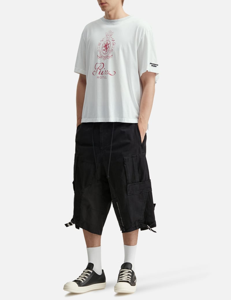 Protocol-Index Trompe-l'œil Layered Pants - Oversized denim-look