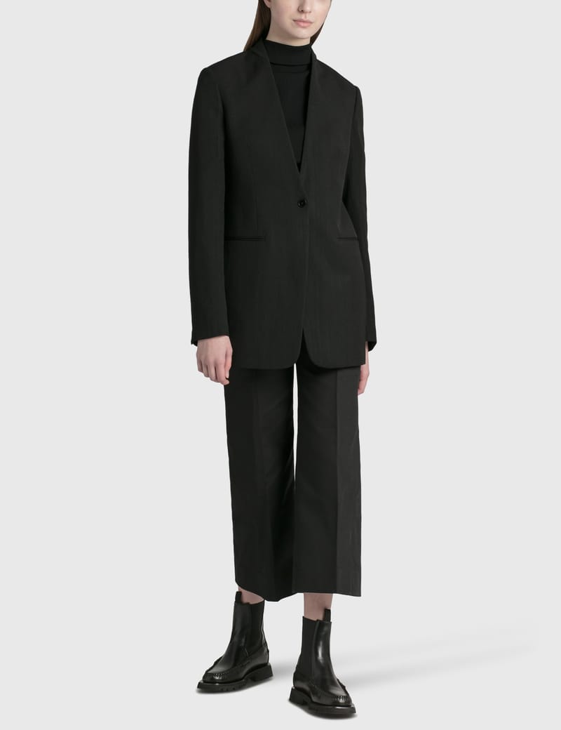 美品　JIL SANDER ブラックスーツ 3つボタン　48 ae12f9355db3d88175cd9232987f5c