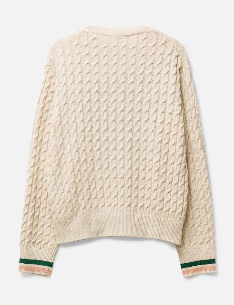 Maison Kitsuné - MAISON KITSUNE CREST CABLE JUMPER | HBX