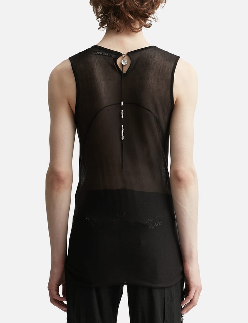 Hyein Seo - SILVER KNIT SLEEVELESS TOP | HBX - Globally