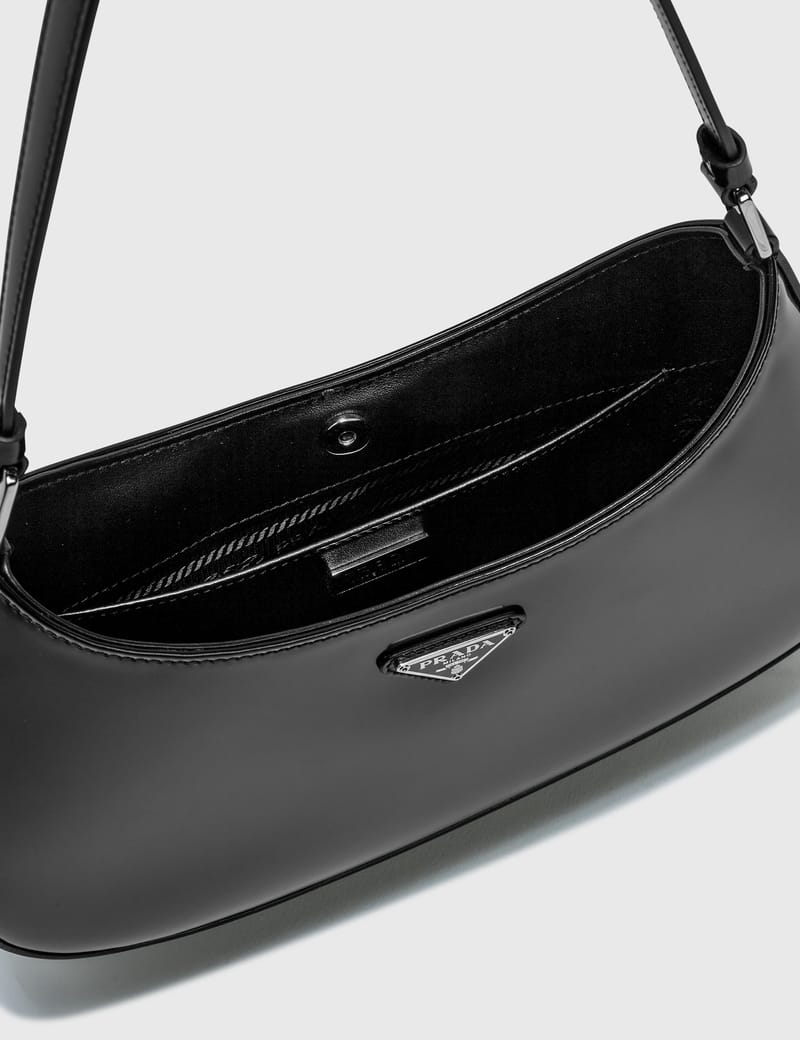 Prada - クレオ ブラッシュド レザー ショルダーバッグ | HBX