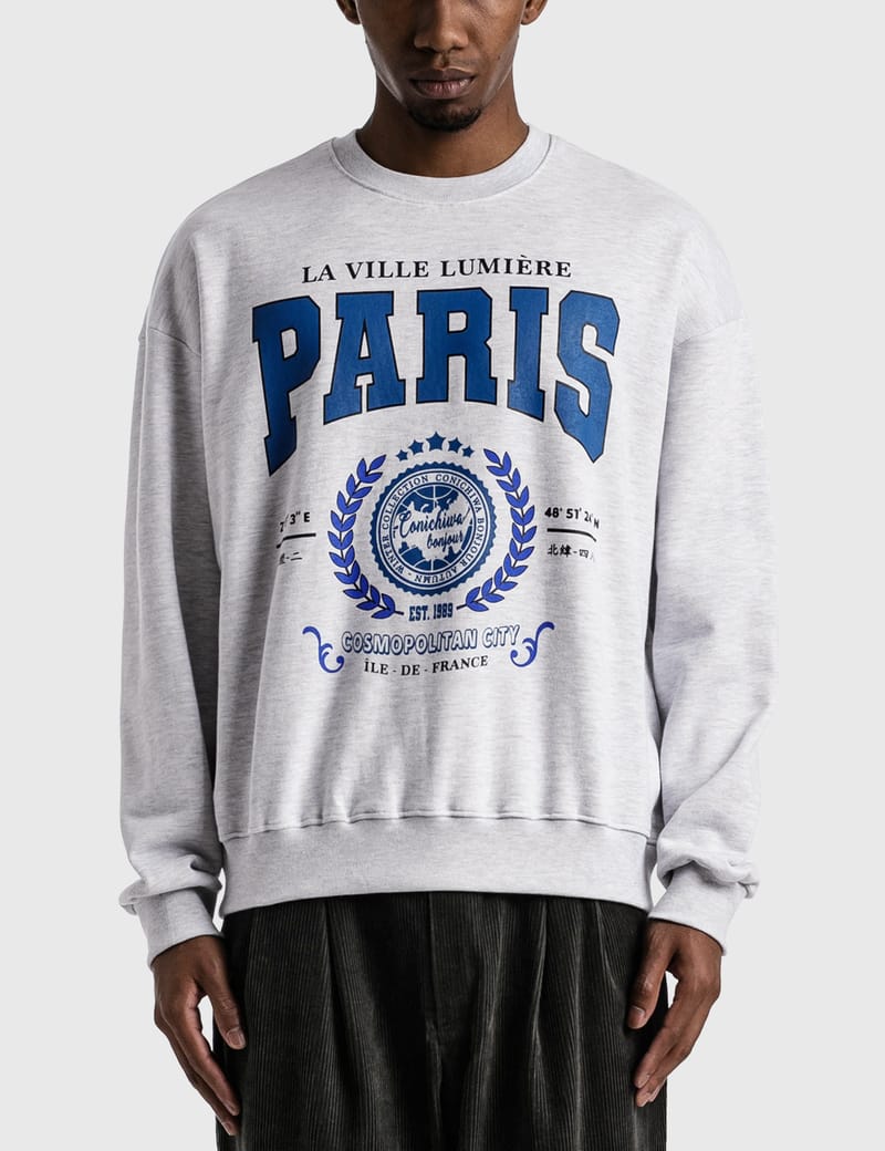 CONICHIWA bonjour☆Univ SWEATSHIRT Conichiwa Bonjour - World Wide Sweatshirt | HBX - Globally