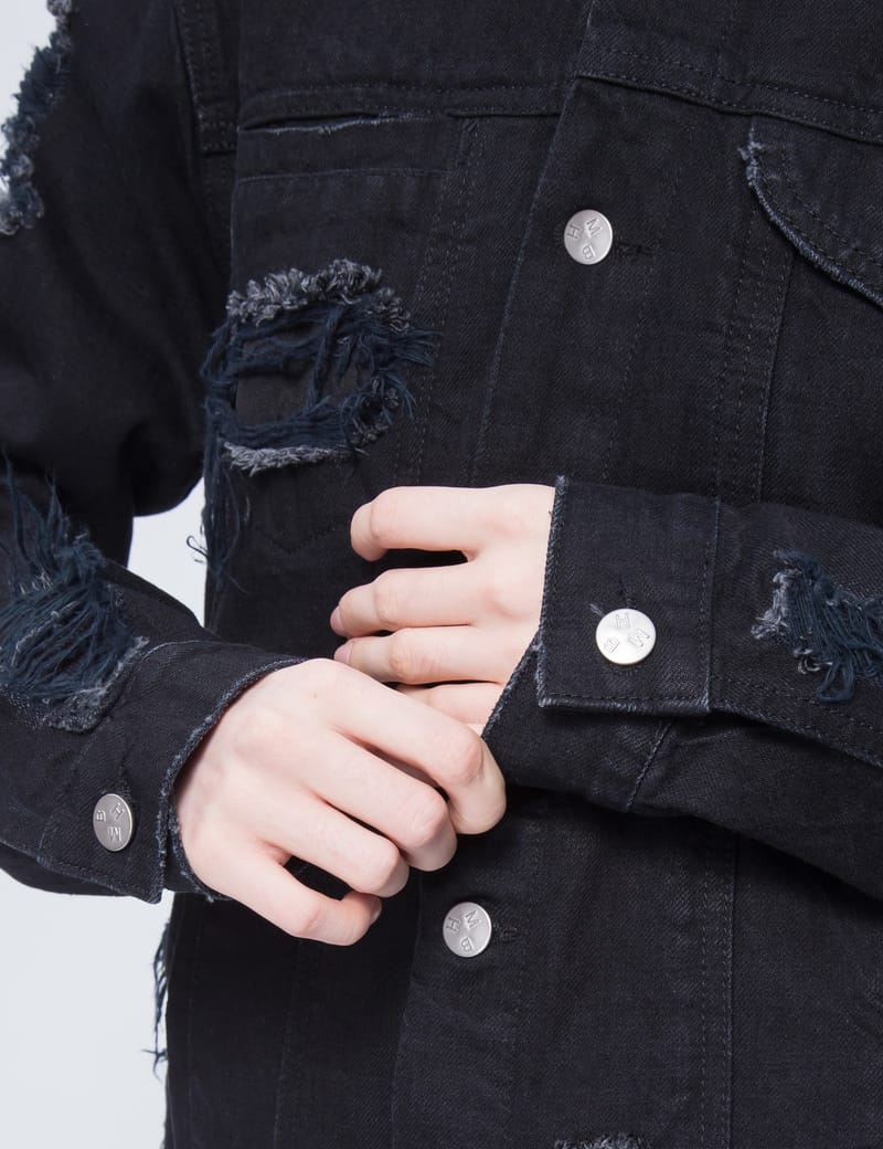 MISBHV デストロイ加工 デニムジャケット スタッズ SONIC YOU M Misbhv - Sonic You Studded Denim Jacket | HBX