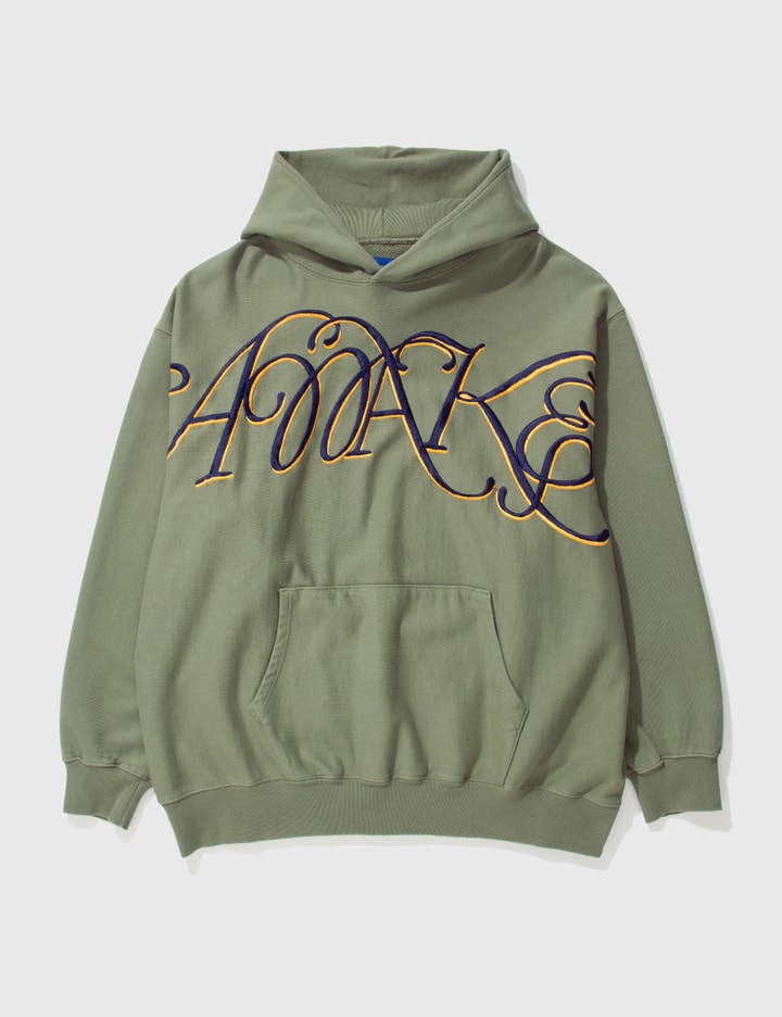 Awake NY - SCRIPT EMBROIDERED HOODIE | HBX - Globally Curated Fashion ...