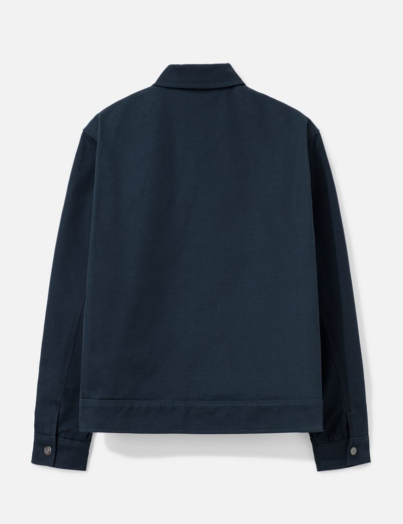 Quiet Golf Maintenance Canvas Jacket - Navy quilted canvas jacket