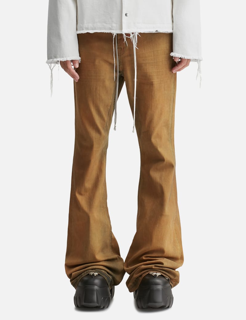 Rick Owens Drkshdw - Bolan Bootcut In Orange Wash Stretch