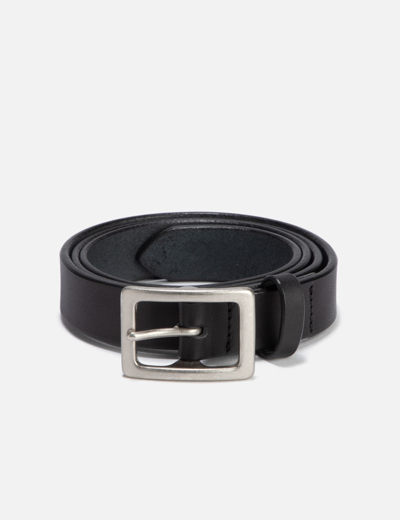 WOMEN'S DOUBLE RING NARROW LEATHER BELT