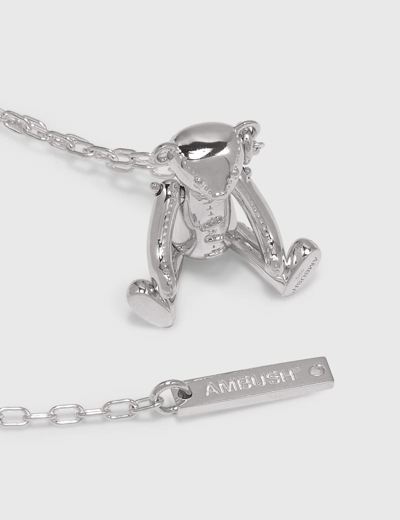 AMBUSH♦TEDDY BEAR CHARM NECKLACE AMBUSH® - TEDDY BEAR CHARM NECKLACE | HBX - Globally Curated