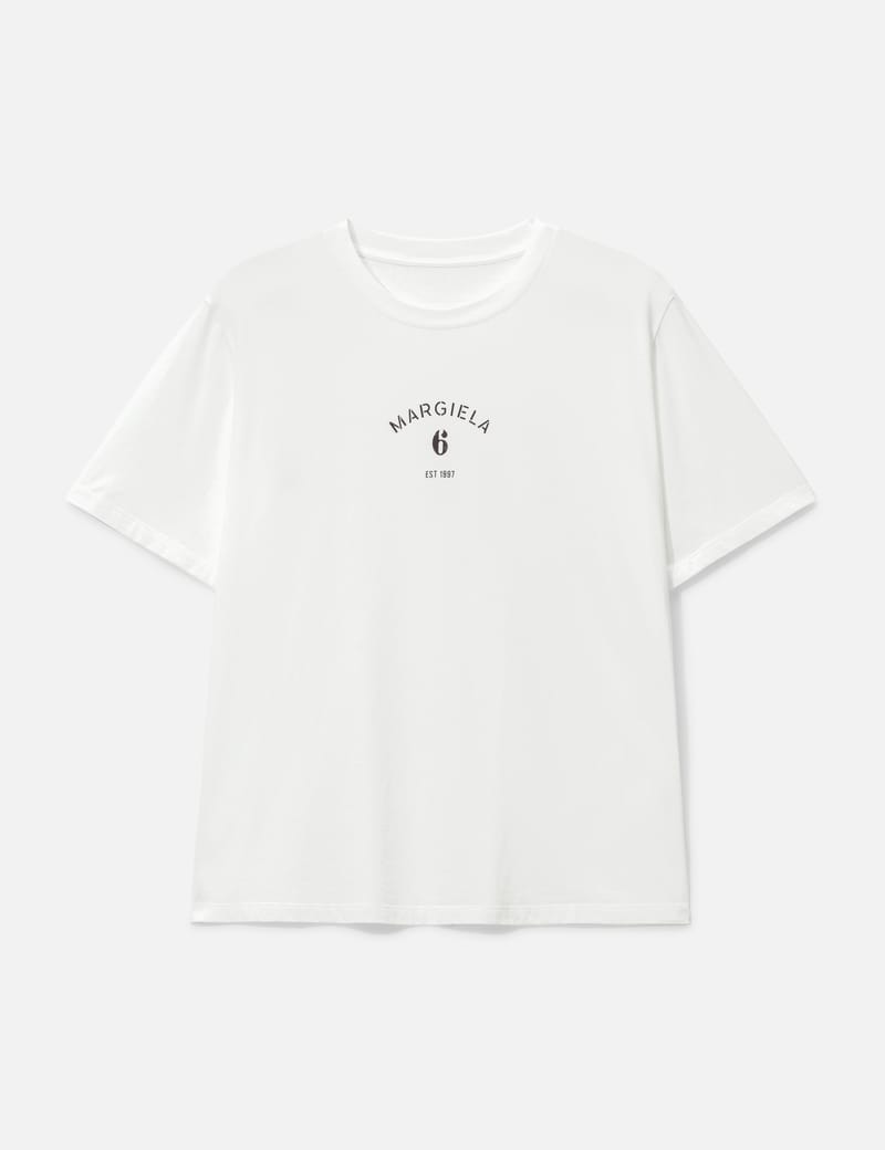 MM6 Maison Margiela Stamp Print T-Shirt - イタリア製オフホワイトの
