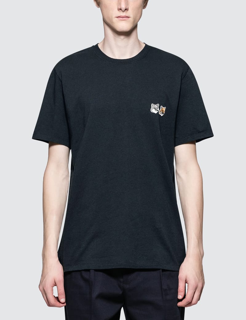 Maison Kitsuné - Double Fox Head Patch S/S T-Shirt | HBX