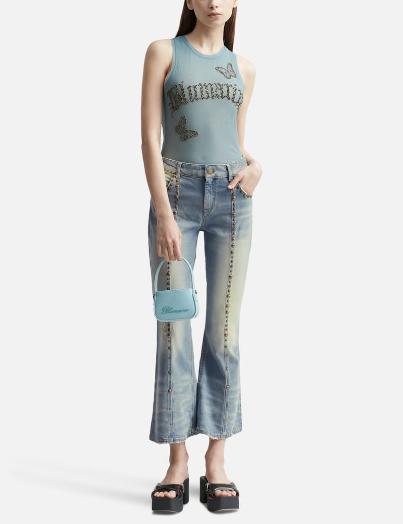 Blumarine - LOGO BUTTERFLY TANK TOP | HBX - Globally Curated