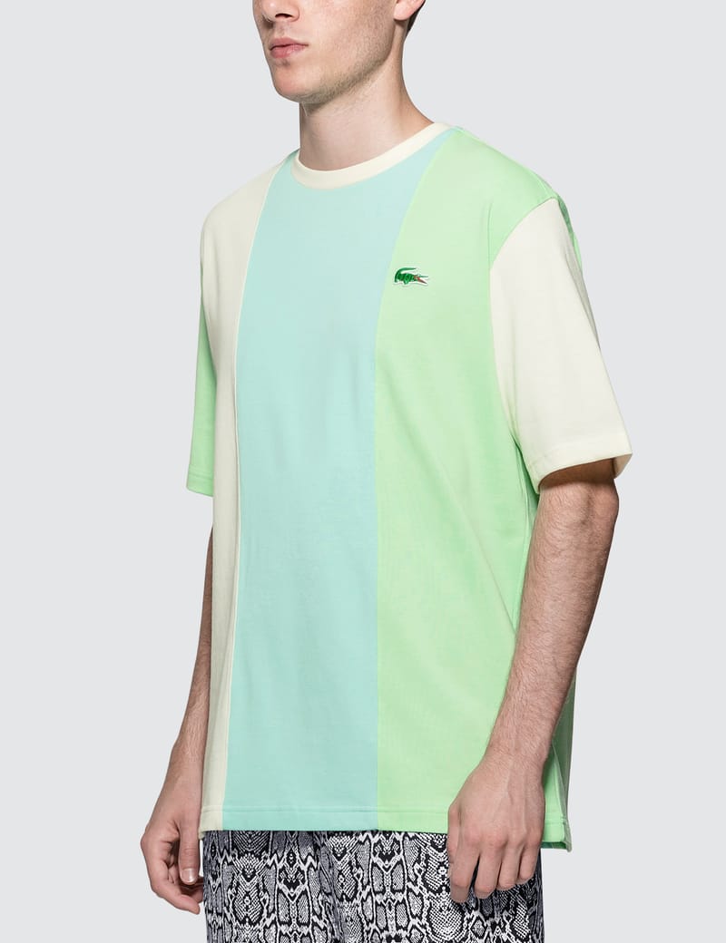 Lacoste GOLF le FLEUR x Lacoste Cut Sewn Stripe T shirt HBX