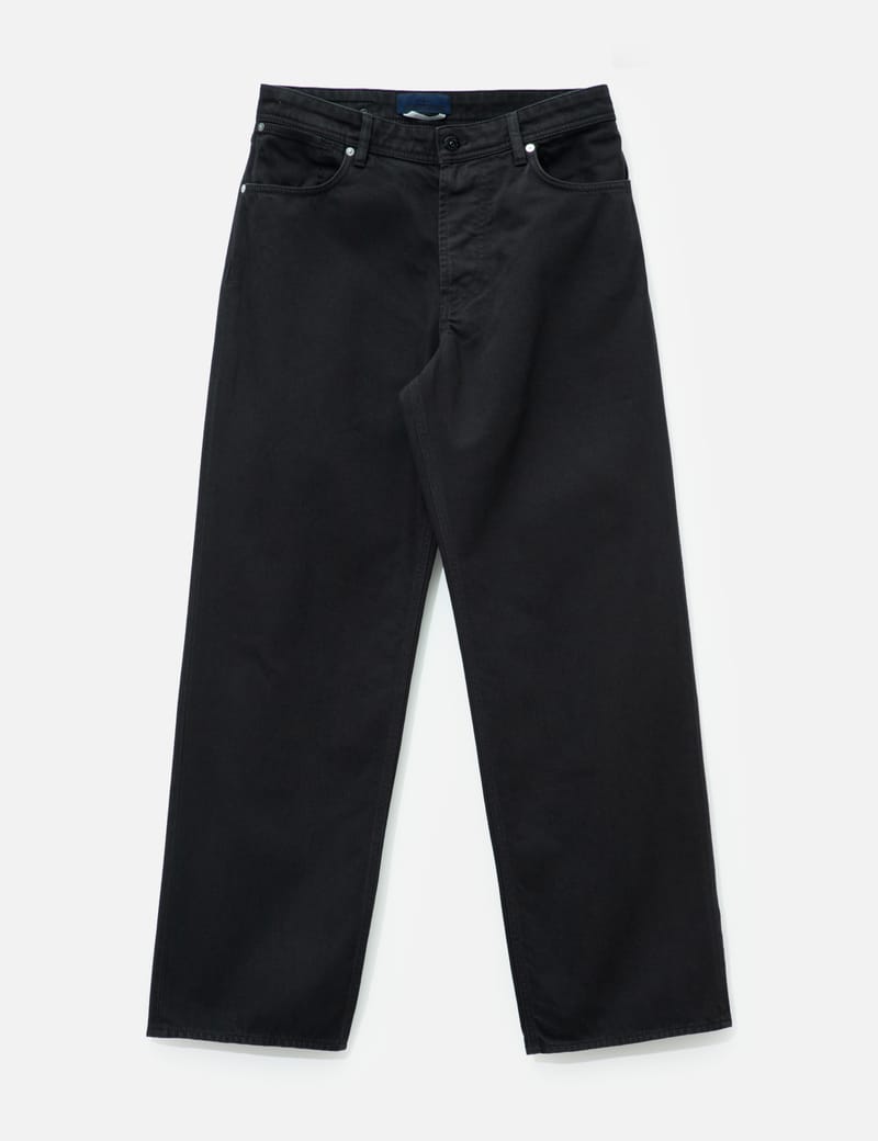 Stone Island Light Bull Denim TC Loose Jeans - Black straight-leg