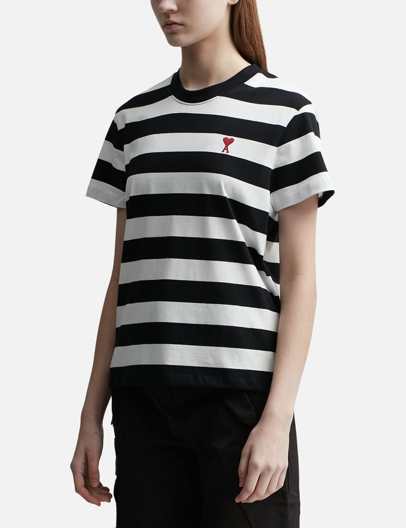 Ami - Striped Ami de Coeur T-shirt | HBX - Globally Curated