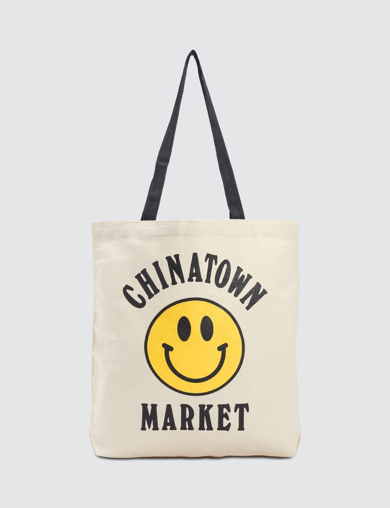 Chinatown Market Diagram Tote Bag with Black Handle HBX