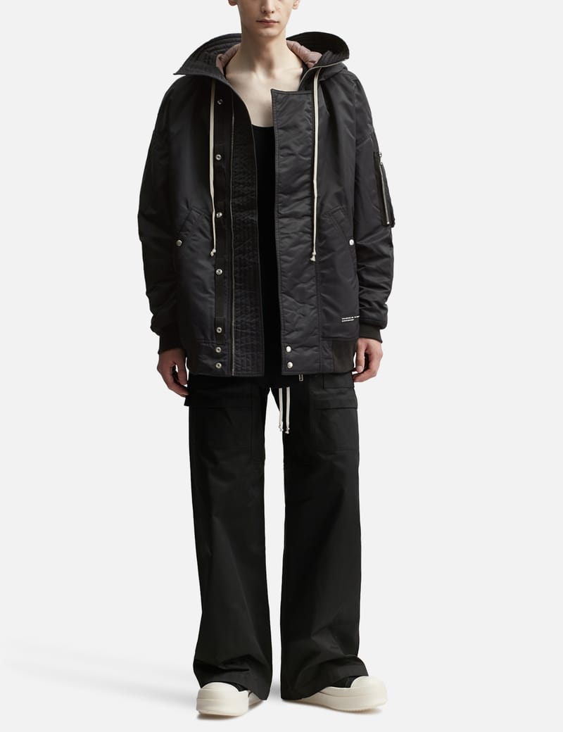 Rick Owens Drkshdw - Hooded Long Bomber | HBX - Globally Curated 