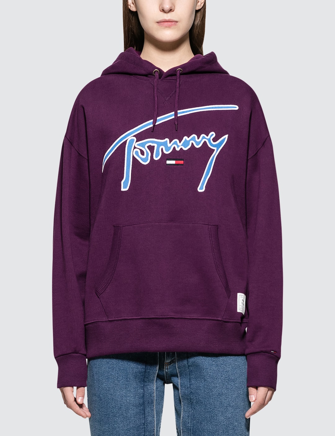 Tommy denim hoodie clearance