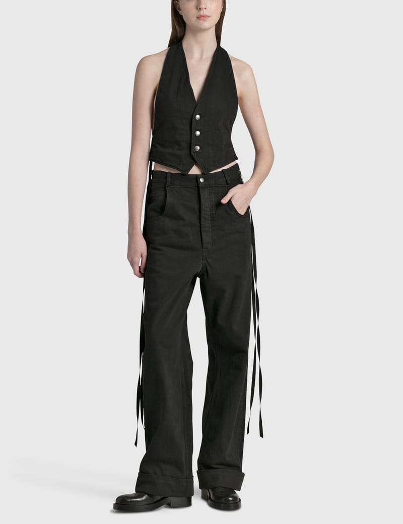 Ann Demeulemeester - Monique Micro Open Back Waistcoat | HBX