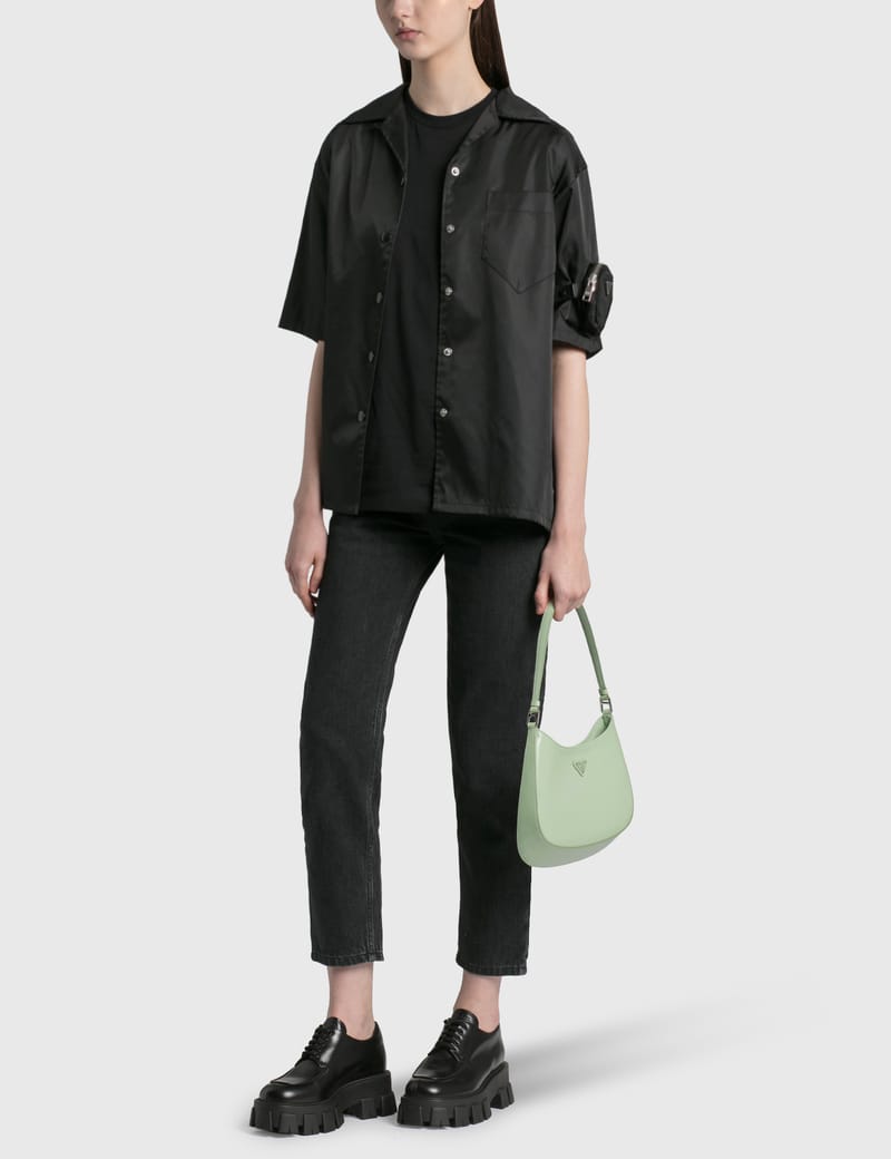Prada - Cleo Brushed Leather Shoulder Bag | HBX - Globally Prada - Cleo Brushed Leather Shoulder Bag | HBX - Globally
