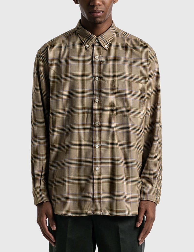 SOPHNET. - Star Elbow Patch Check Shirt | HBX - Globally Curated