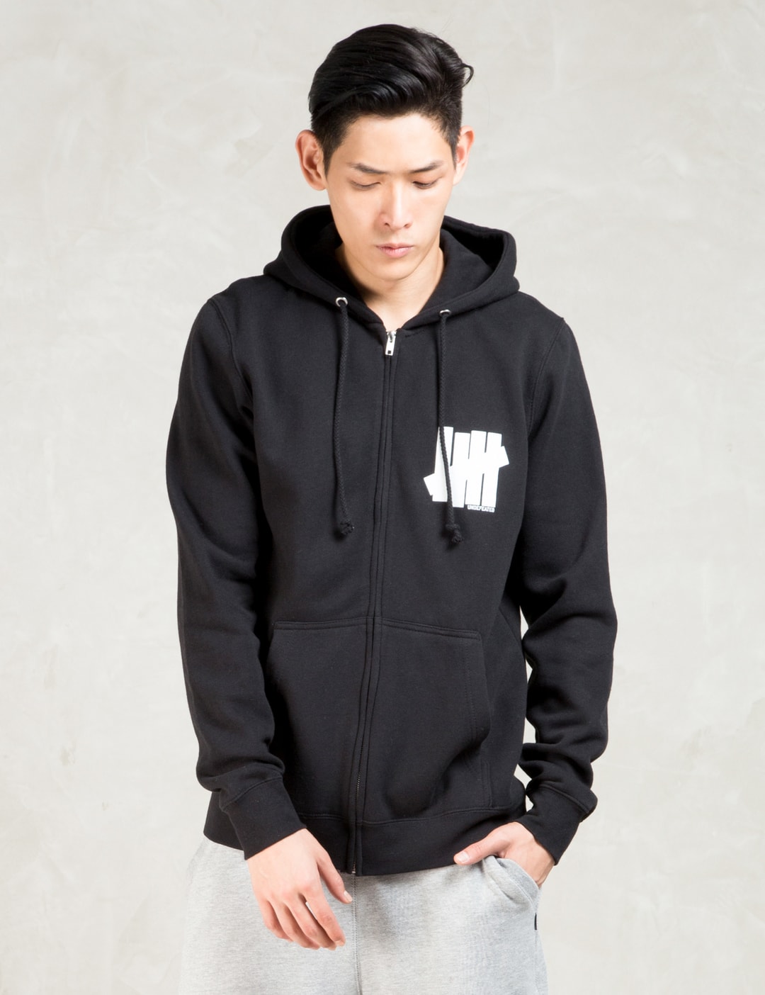 Undefeated - Black Strike Undefeated Zip Hoodie | HBX - Globally ...
