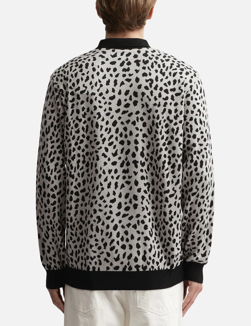 Wacko Maria - Leopard Knit Polo Shirt | HBX - Globally Curated 